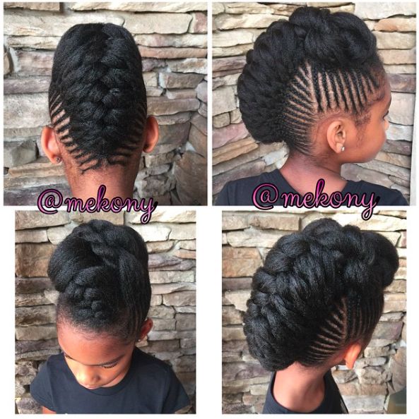 10 Gorgeous Photos of French and Dutch Braid Updos on Natural Hair | Black Girl with Long Hair