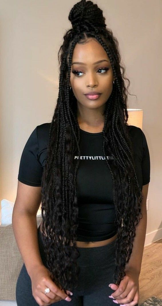 Box Braids Applied On Short Hair Braids Hairstyles For Black Kids