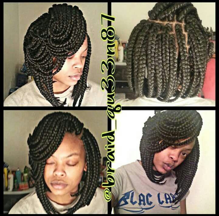 Box Braids Applied On Short Hair Braids Hairstyles For Black Kids