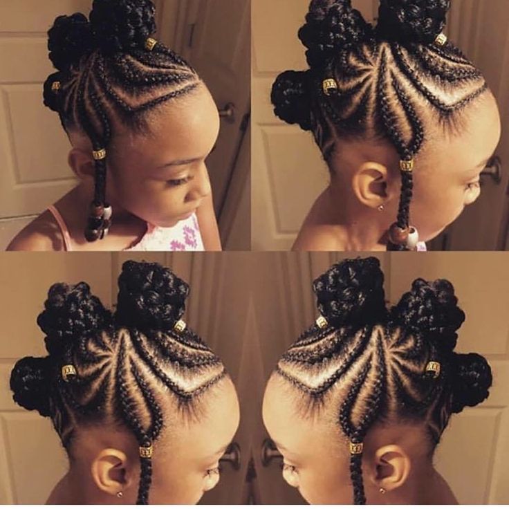 Braided style for natural hair