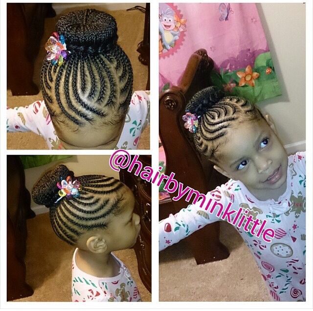 Braids / protective hairstyle / updo / cute / hairstyles for kids / bun / toddle hairstyles www.africanhairstyles.org/cutest-black-kids-braid-styles/