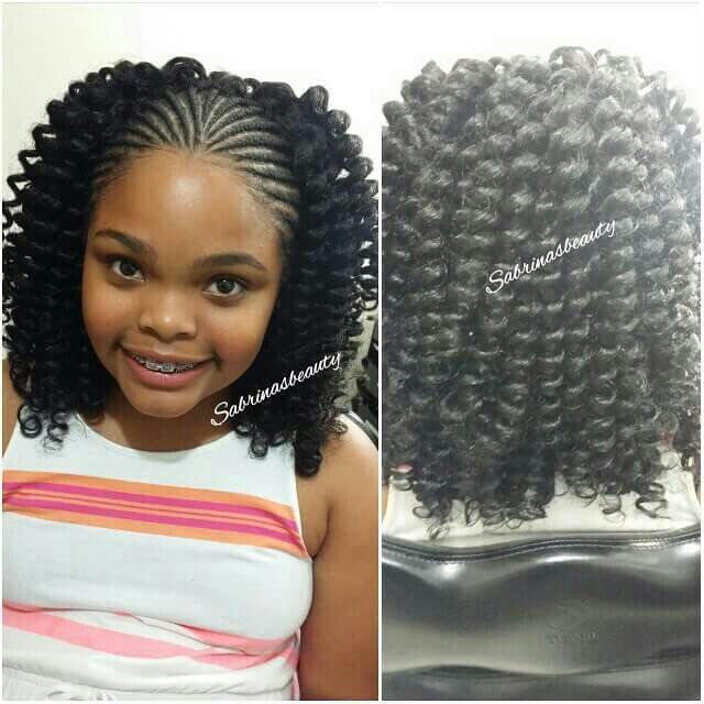 Cornrow and crochet hair