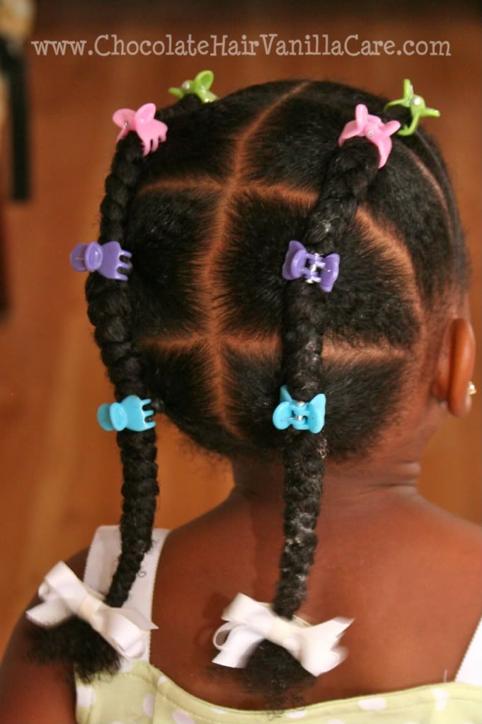 Faux french braids/piggyback braids