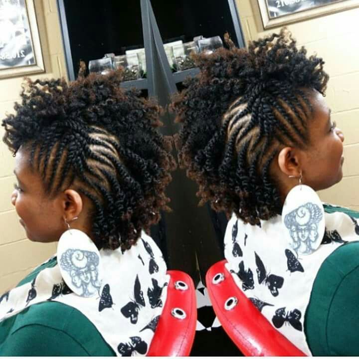 Flat twist updo partial twist out