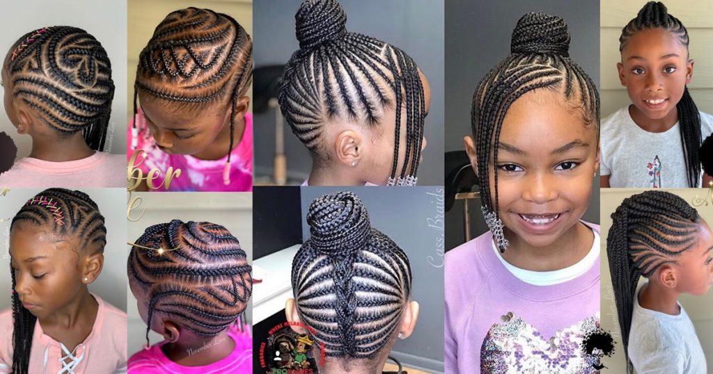 2. Cornrows with Beads - wide 8