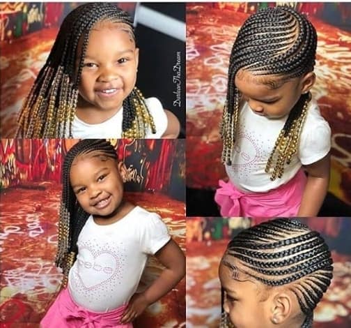 Top 77 Braids for Black Kids 2021 -To Give Them A Beautiful Look To Flaunt 10 Angled Shoulder Length Braids