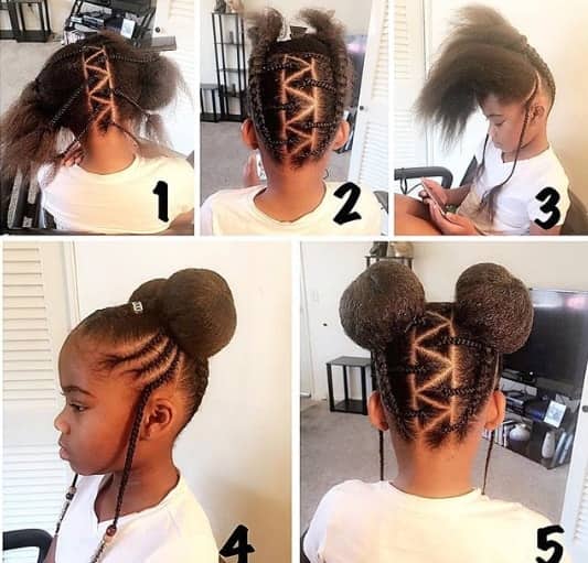 Top 77 Braids for Black Kids 2021 -To Give Them A Beautiful Look To Flaunt 31 Kinky Pigtails With Cool Braided Design